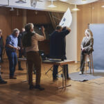 Teilnehmer beim Workshop Lichtsetzung